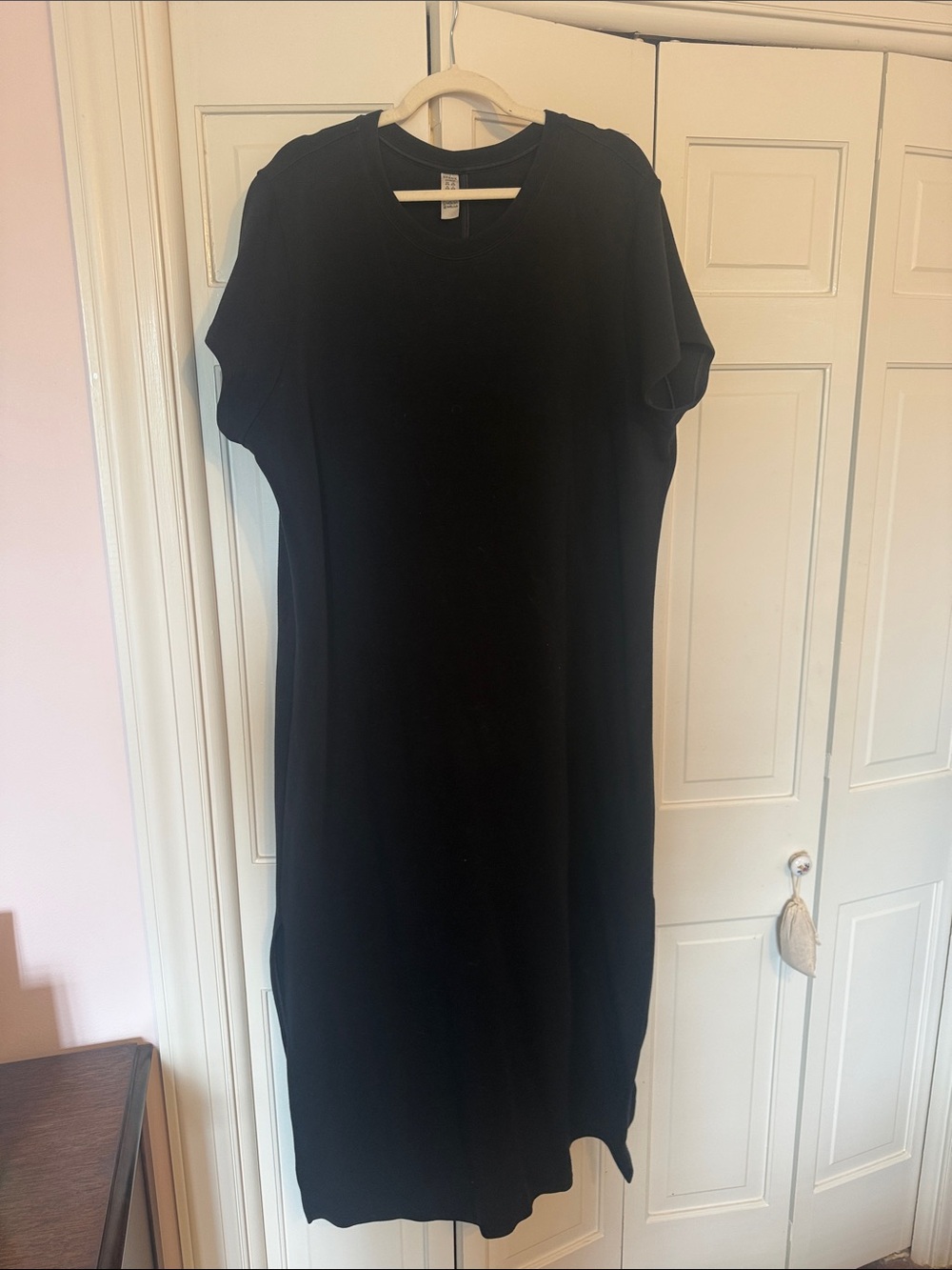 Spanx Air Essentials Women's Black T-Shirt Dress - Classic Casual- 2X